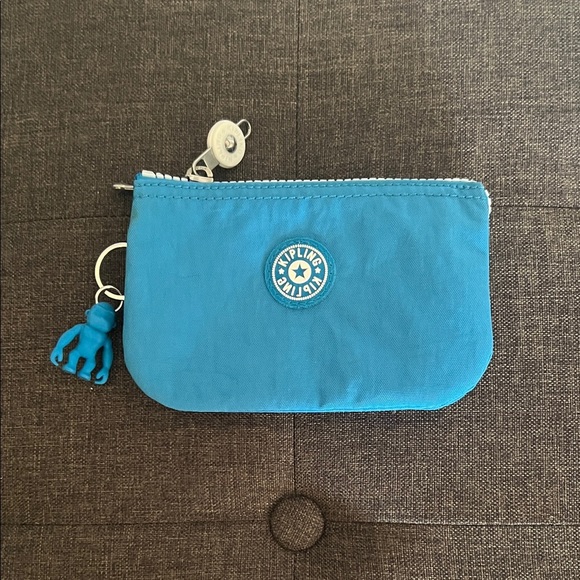 Kipling Turquoise Pouch with Keychain - Picture 1 of 3